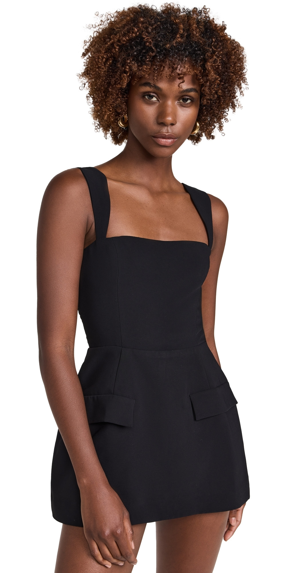 Amanda Uprichard Bethany Skort Romper Black L | Shopbop
