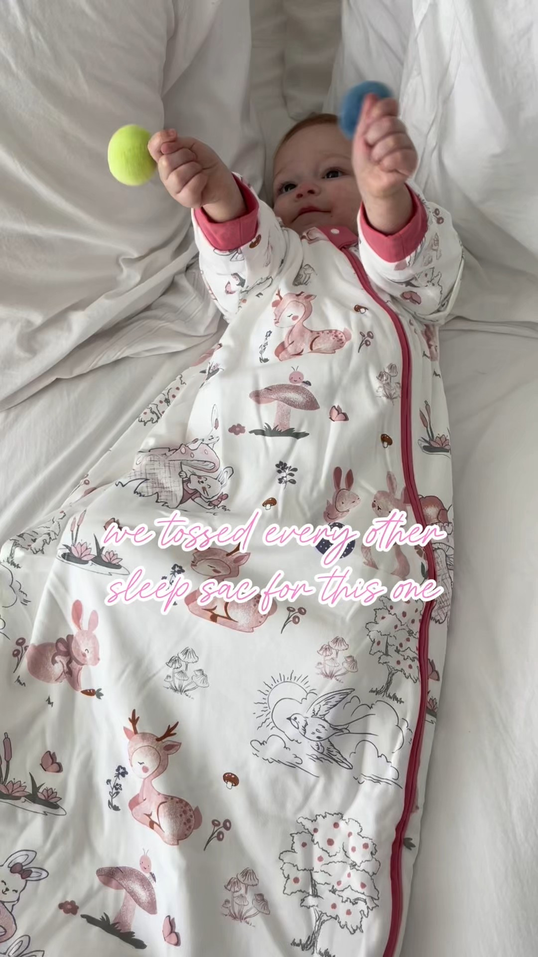 Who wants 12+ hours of sleep a night with a baby?! this sleep sac with its detachable sleeves has changed the game for us! keeps her comfortable in every temperature - with the cutest prints AND less than half the price of brand name sleep sacs on the market 🩷💕 

#LTKKids #LTKBaby #LTKmomlife