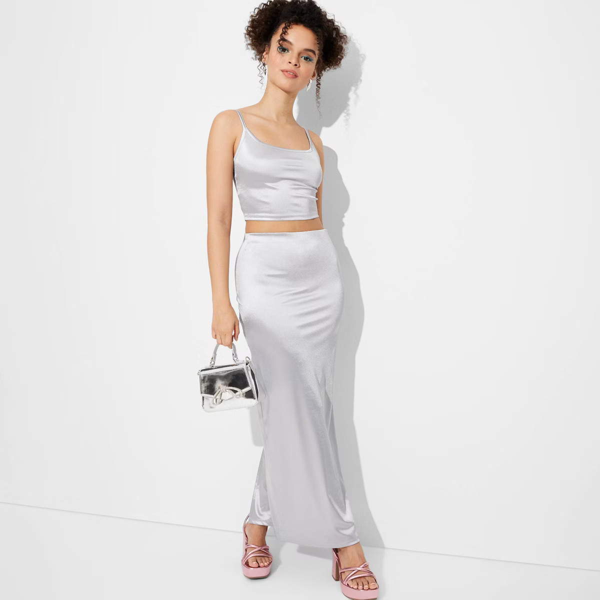 Women's High-Rise Shine Knit Maxi Skirt - Wild Fable™ | Target
