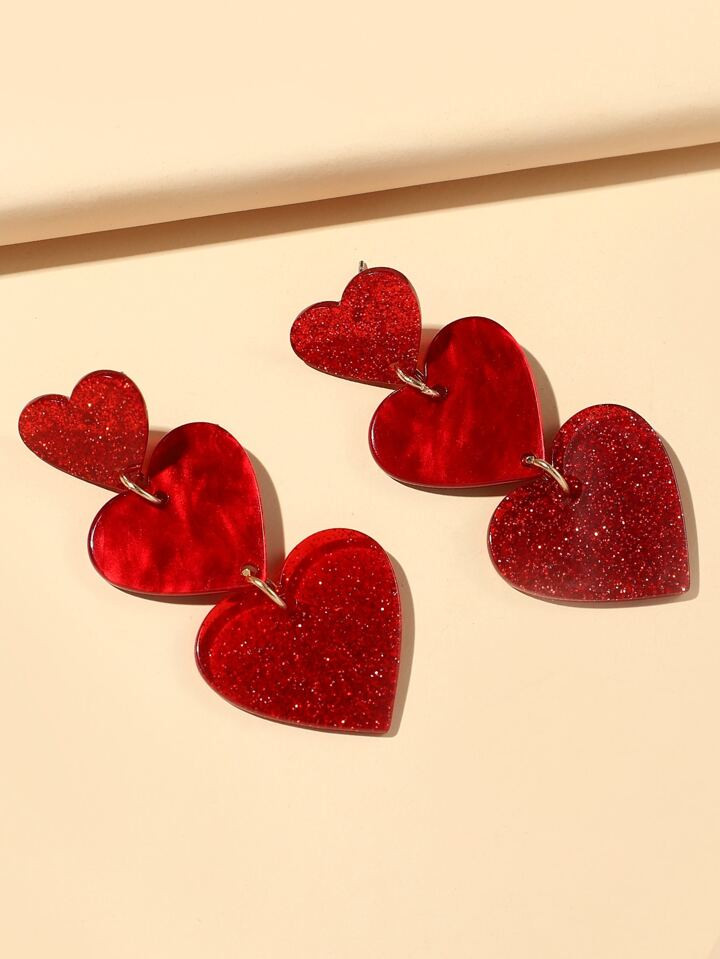 Brincos pendentes Decoração de coração | SHEIN