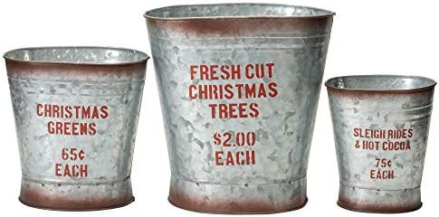 Your Heart's Delight Sleigh Christmas Trees Silver Toned 10 x 10 Metal Decorative Christmas Conta... | Amazon (US)