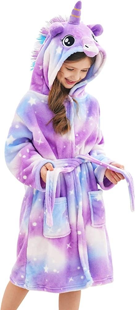 Doctor Unicorn Soft Unicorn Hooded Galaxy Bathrobe - Unicorn Gifts for Girls | Amazon (US)