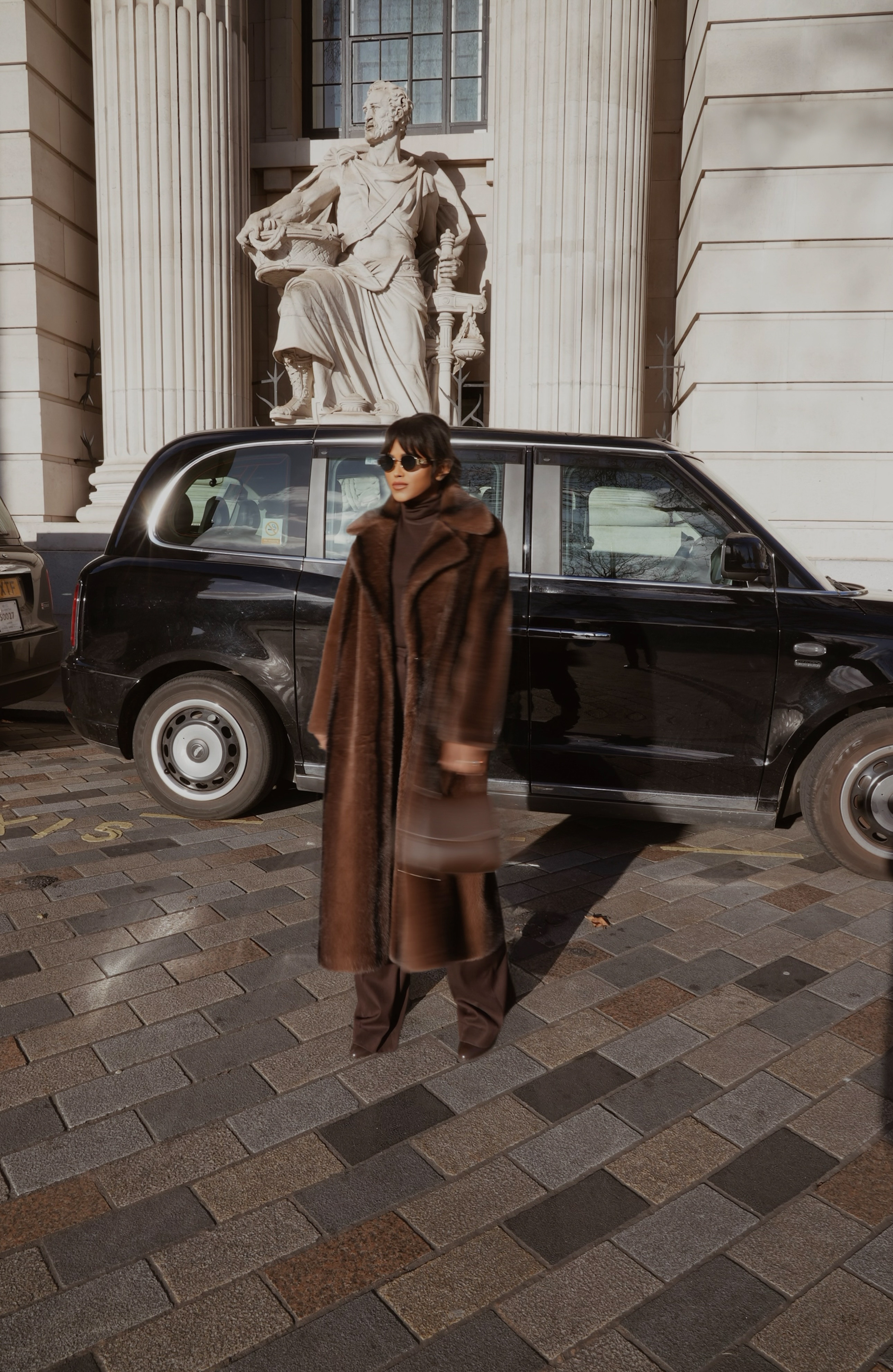 Polene Bag, Winter Outfit, Winter Coat, Karen Millen, Hush, The Frankie Shop, Tailored Trousers, All in Bown Outfit, Casual Chic 

 #LTKuk #LTKeurope #LTKwinter