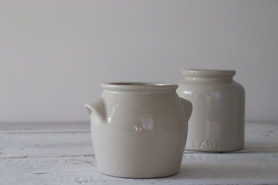 Small Beige/grey Stoneware Confit Pot. | Etsy UK | Etsy (UK)