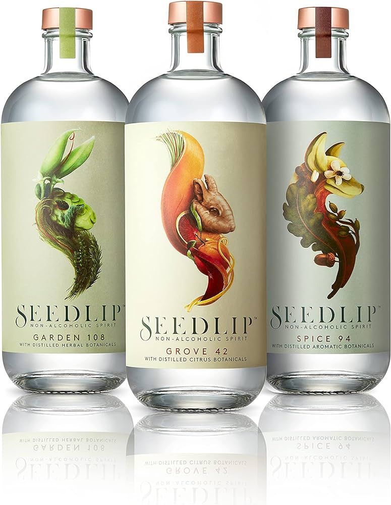 Seedlip - Non-Alcoholic Spirits Trio Bundle | Grove 42, Garden 108 and Spice 94 | Calorie Free, S... | Amazon (US)