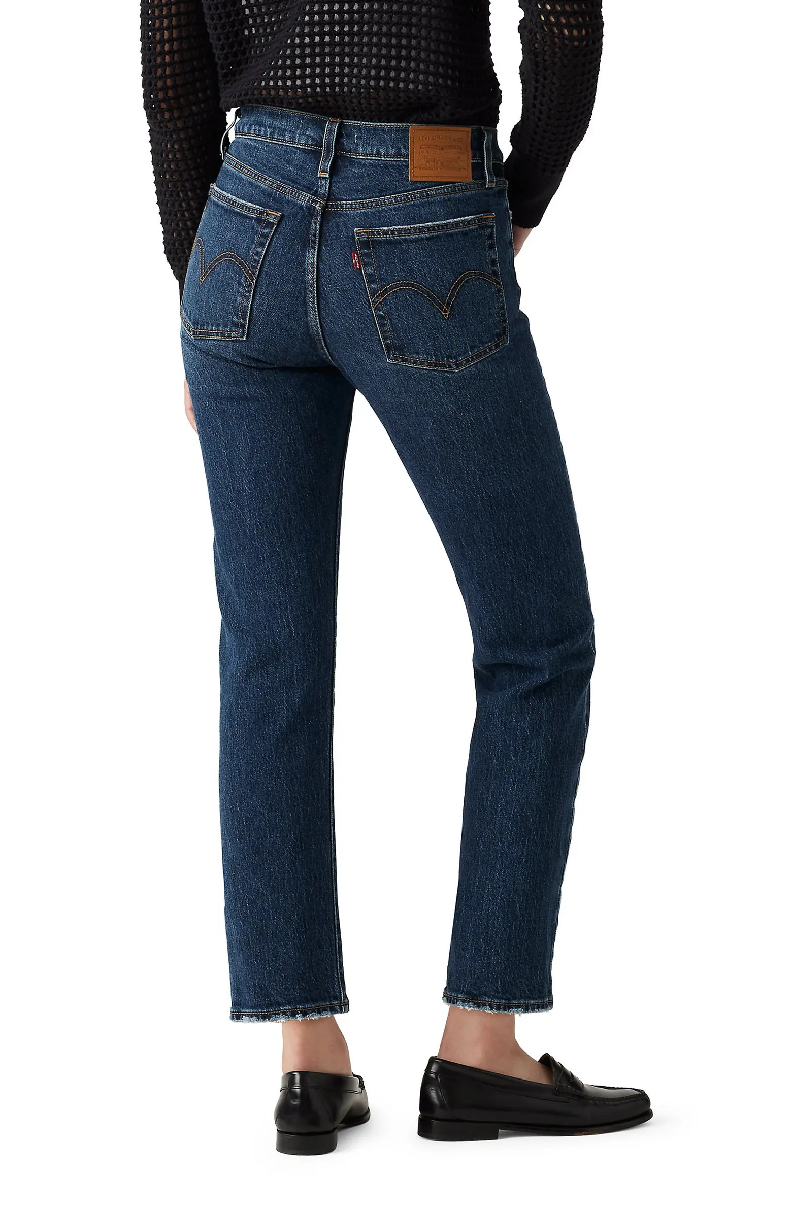 Wedgie High Waist Crop Straight Leg Jeans | Nordstrom