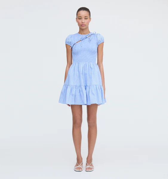 The Gia Mini Nap Dress - Blue Stripe | Hill House Home US