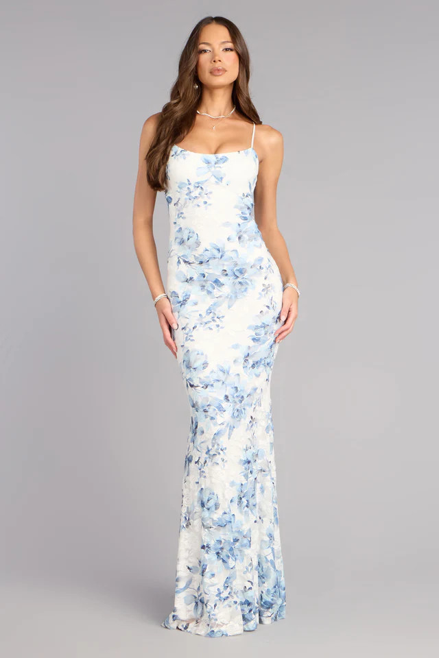 Adalynn Floral Lace Mermaid Formal Dress | Windsor Stores