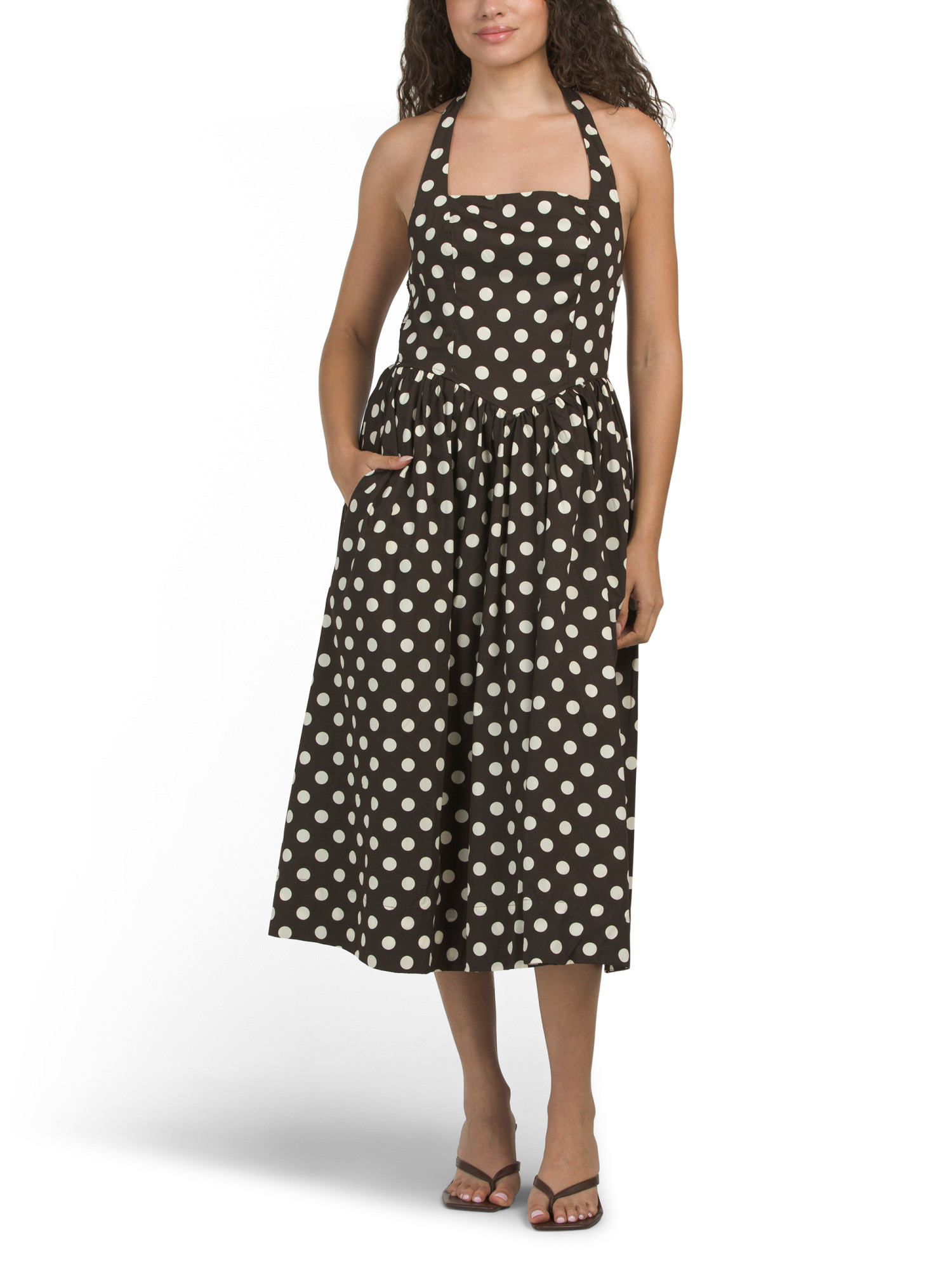Halter Neck Polka Dot Maxi Dress | Casual Dresses  | Marshalls | Marshalls