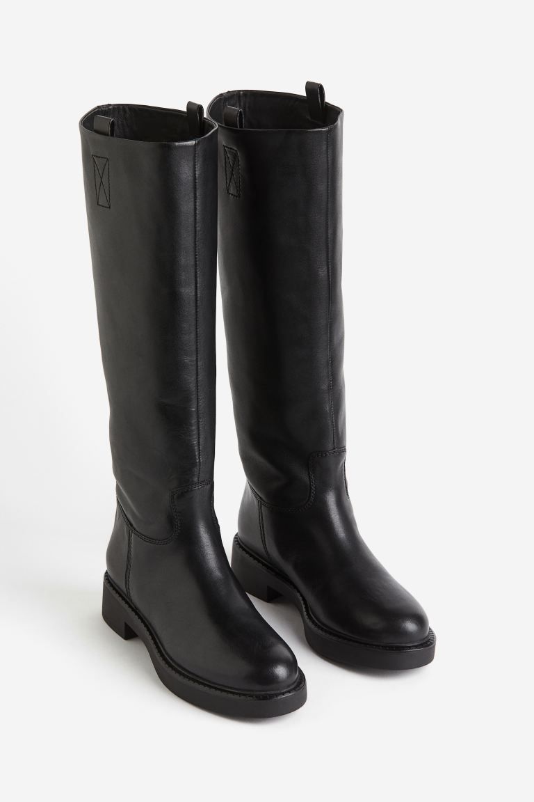 Knee-high leather boots | H&M (UK, MY, IN, SG, PH, TW, HK)