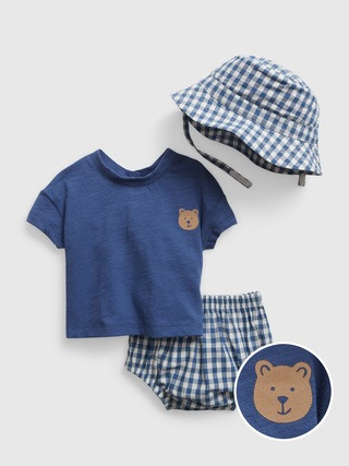 Baby Gingham Three-Piece Outfit Set | Gap (US)