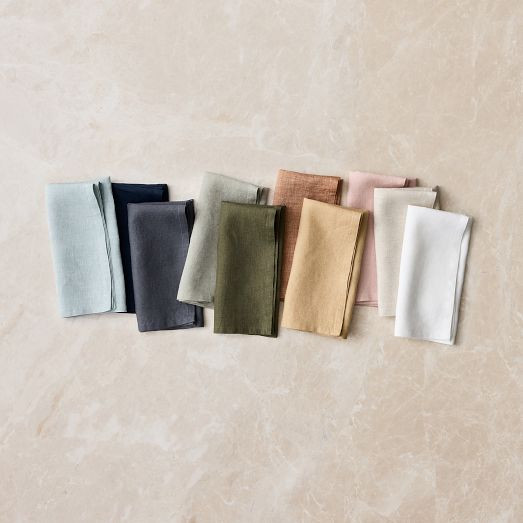 European Flax Linen 20" x 20" Napkin Set | West Elm (US)