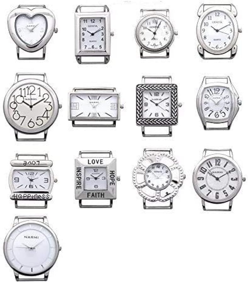 Assorted Solid bar Silver Watch Faces - 5 PCs | Amazon (US)