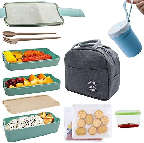 Koccido Bento Box Lunch Box Kit,Japanese Lunch Box 3-In-1 Compartment,Stackable Lunch Box Leakpro... | Amazon (US)