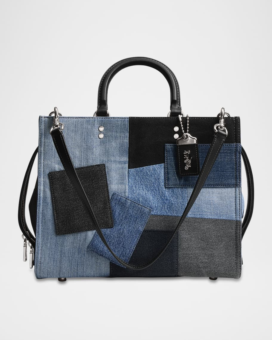 Coach Rogue Patchwork Denim Top-Handle Bag | Neiman Marcus