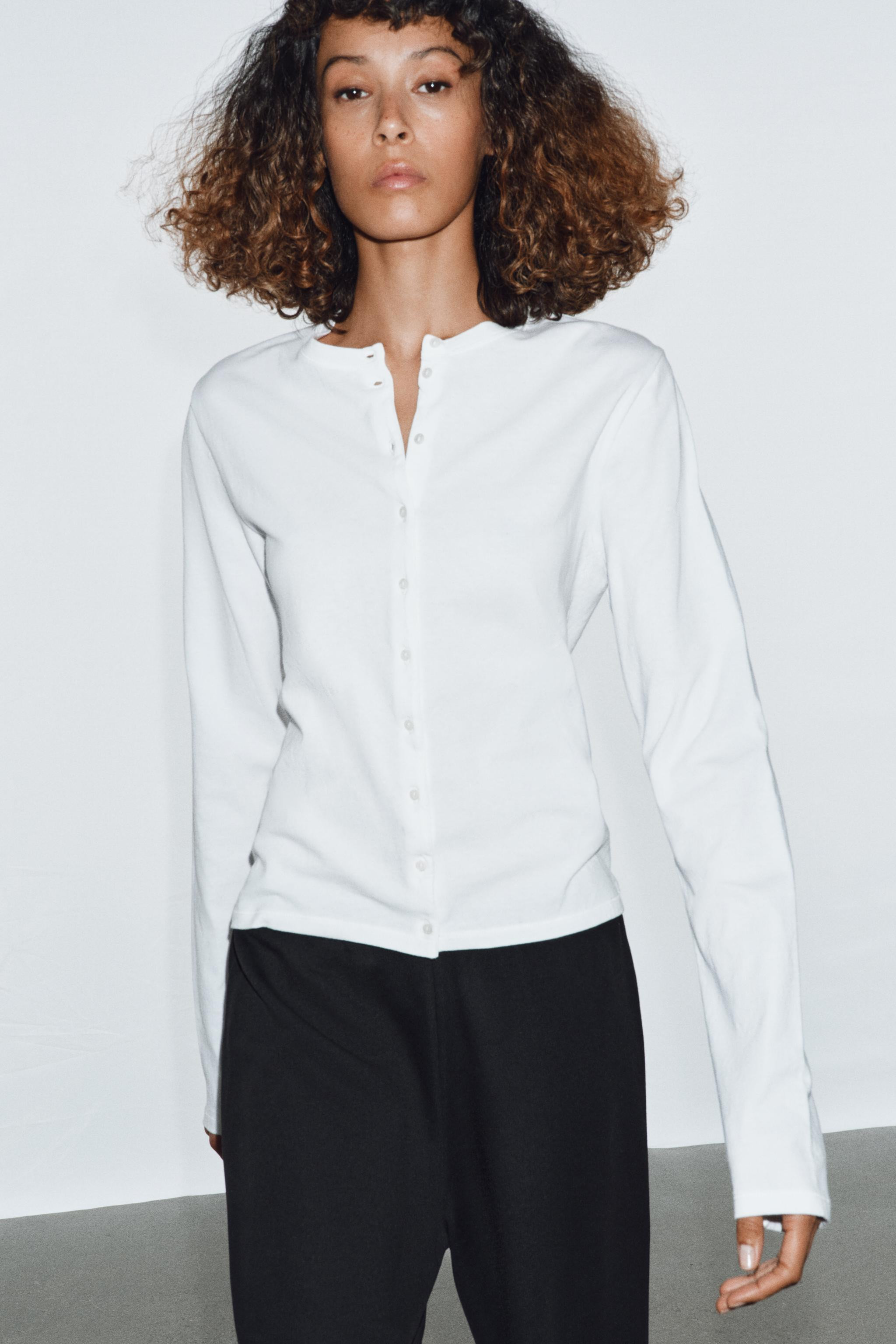 100% COTTON BUTTON-UP T-SHIRT | Zara UK