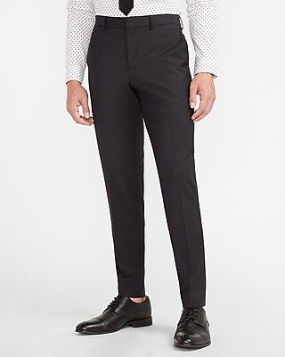Slim Solid Black Modern Tech Suit Pants | Express