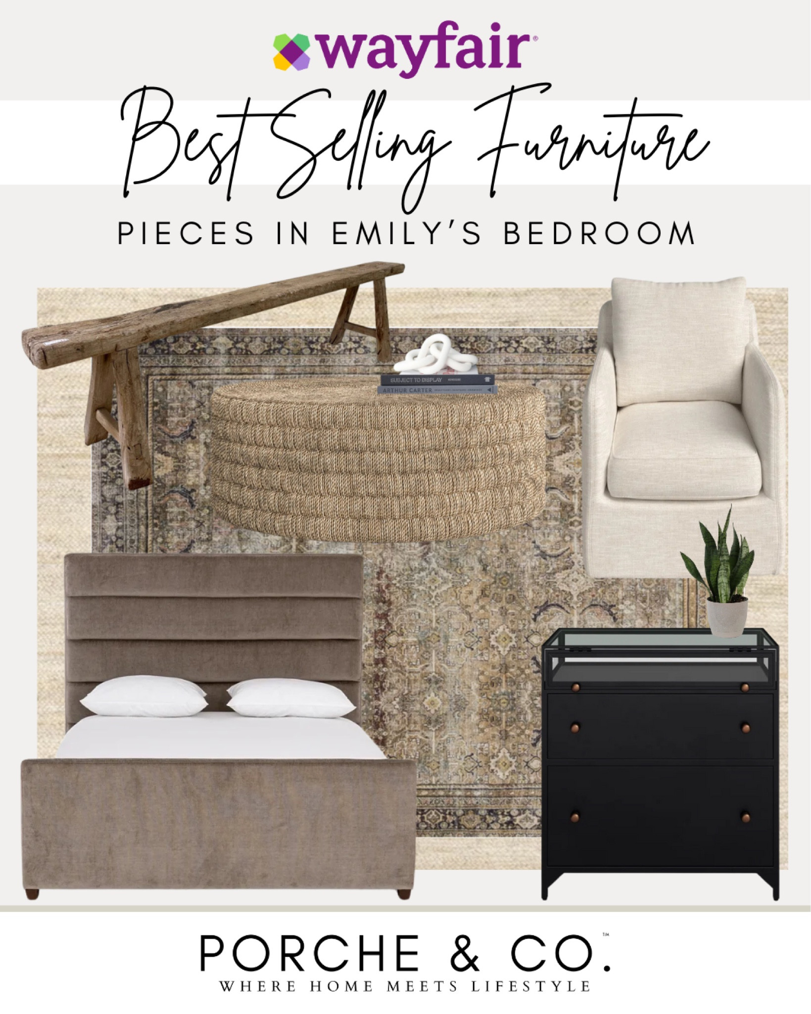 Wayfair has the most affordable quality furnishing and decor items for your home! Here are my primary bedroom favorites including my velvet bed, black metal night stands, layered rugs, swivel chairs and woven coffee table ✨🏡 My favorite part is their fast shipping! @wayfair #wayfair #wayfairpartner

#LTKSaleAlert #LTKHome #LTKStyleTip