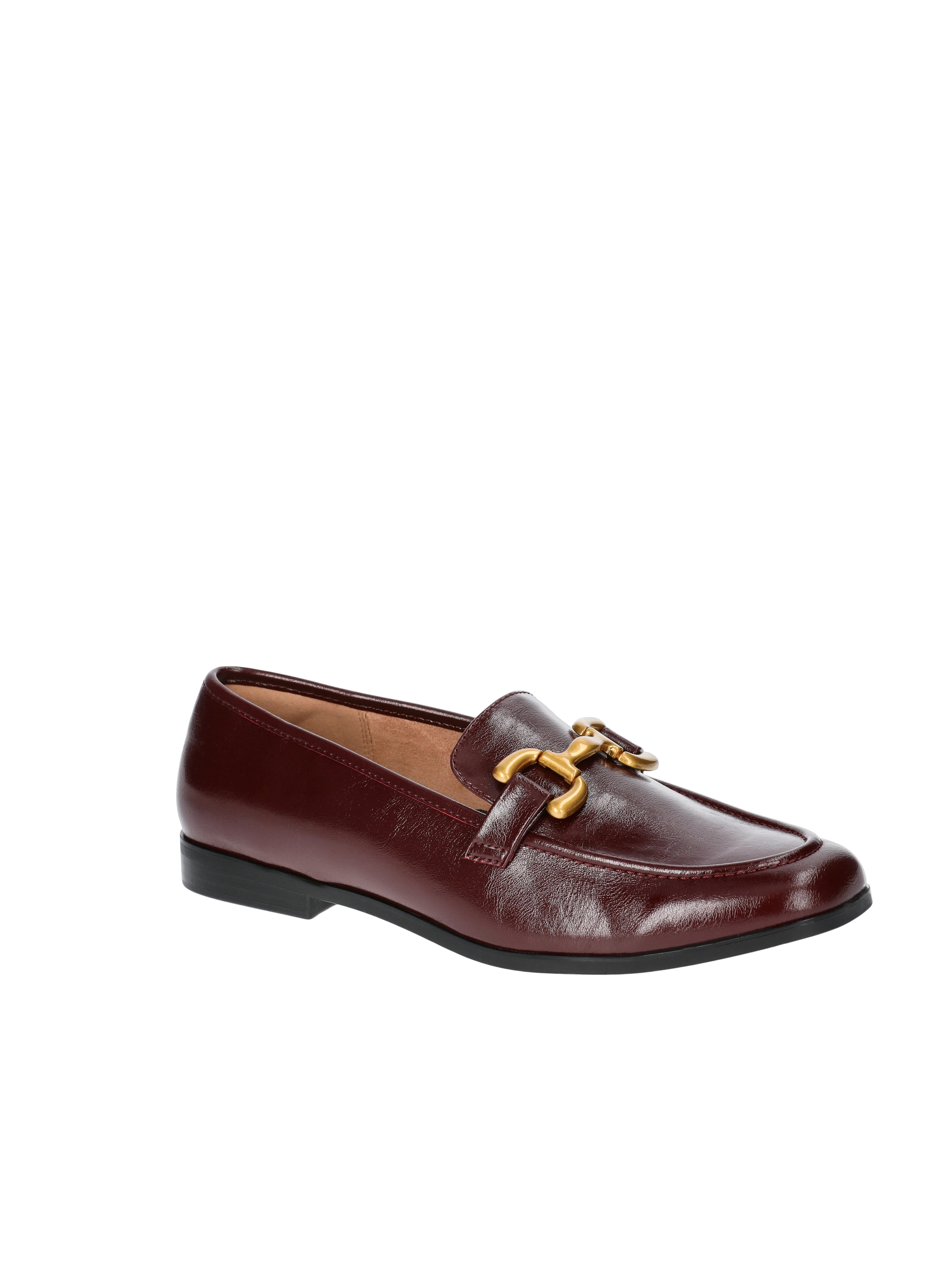 Time and Tru Women's Faux Leather Loafers with Buckles | Walmart (US)