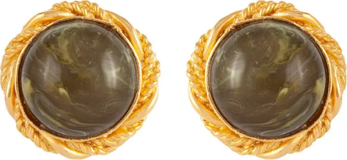 Susan Caplan 1980s Vintage Moss Green Clip-On Earrings | Nordstrom | Nordstrom