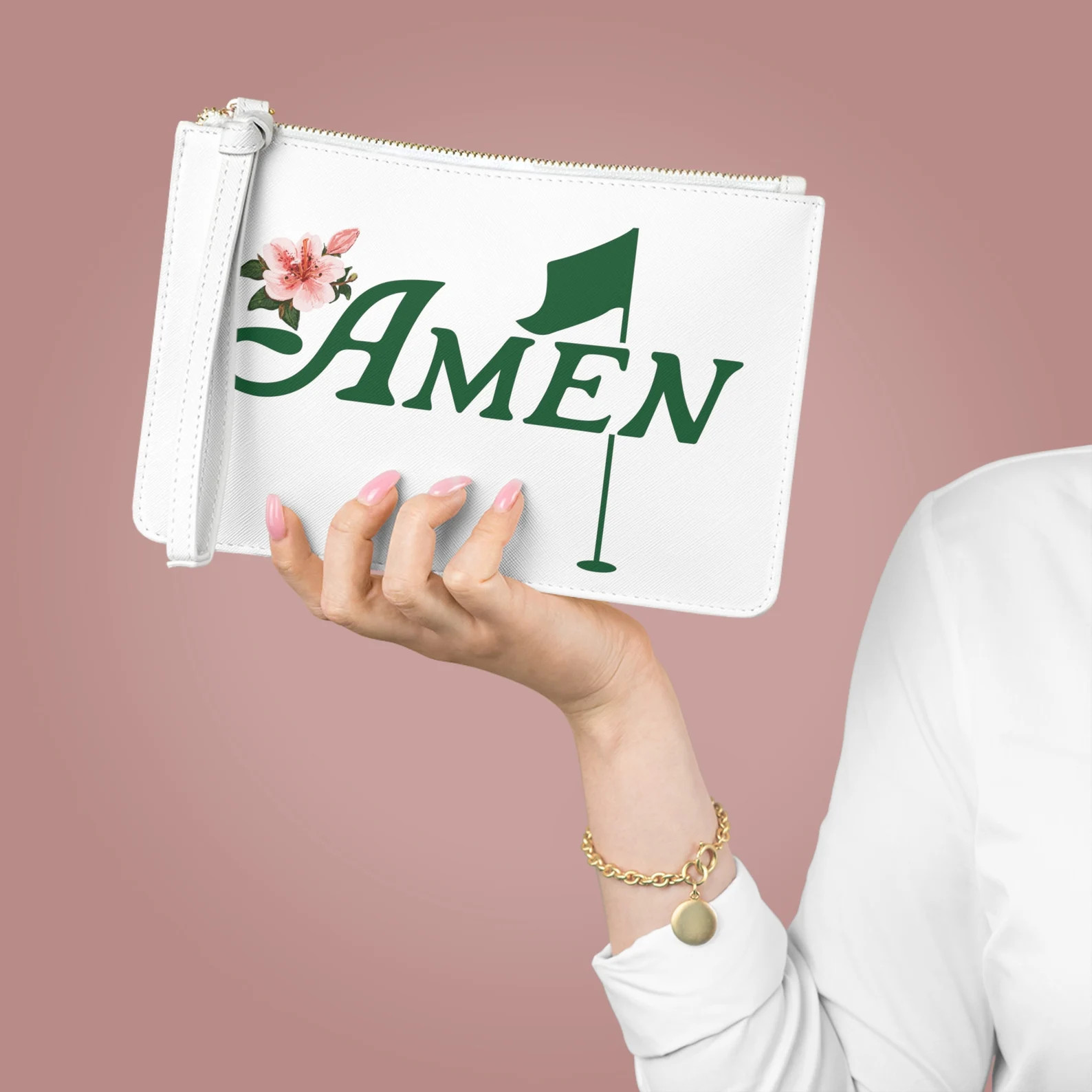 Amen Golf Clutch, Azalea Flower Golf Bag, Pink Golf Girl Purse, Golf Birthday Gift Women, Golf Gi... | Etsy (US)