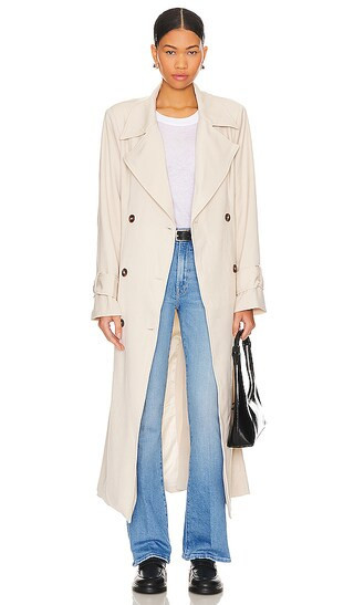 SNDYS Myka Trench Coat in Ivory. - size XS | Revolve Clothing (Global)