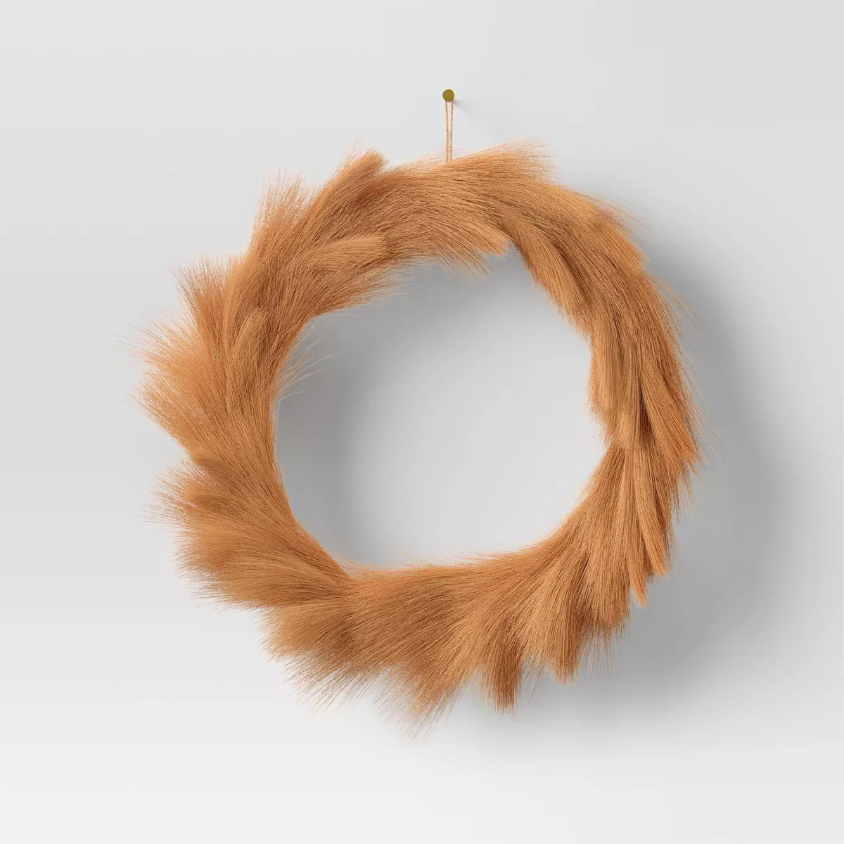 18" Pampas Grass Artificial Christmas Wreath Brown - Wondershop™ | Target