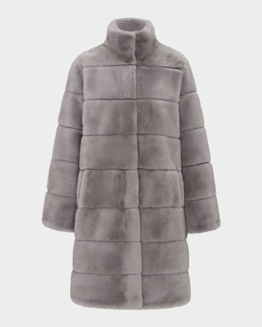 Fur-Free Reversible Faux Mink Coat | Neiman Marcus