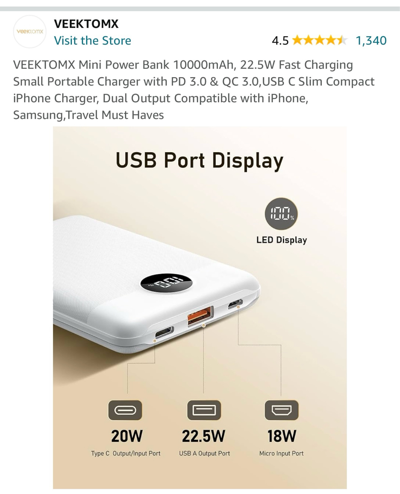 Super fast charging / Lightweight powerbank

#LTKTravel