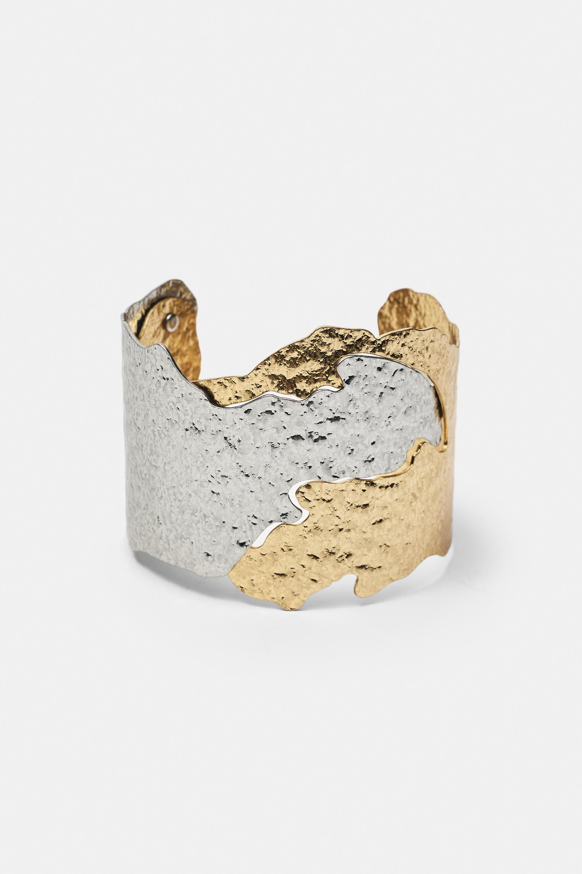 Mixed texture cuff bracelet | Pull&Bear United Kingdom | PULL and BEAR UK