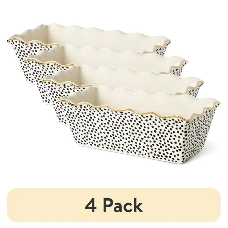 (4 pack) Thyme & Table, 9" Loaf Pan Ceramic - Dot | Walmart (US)