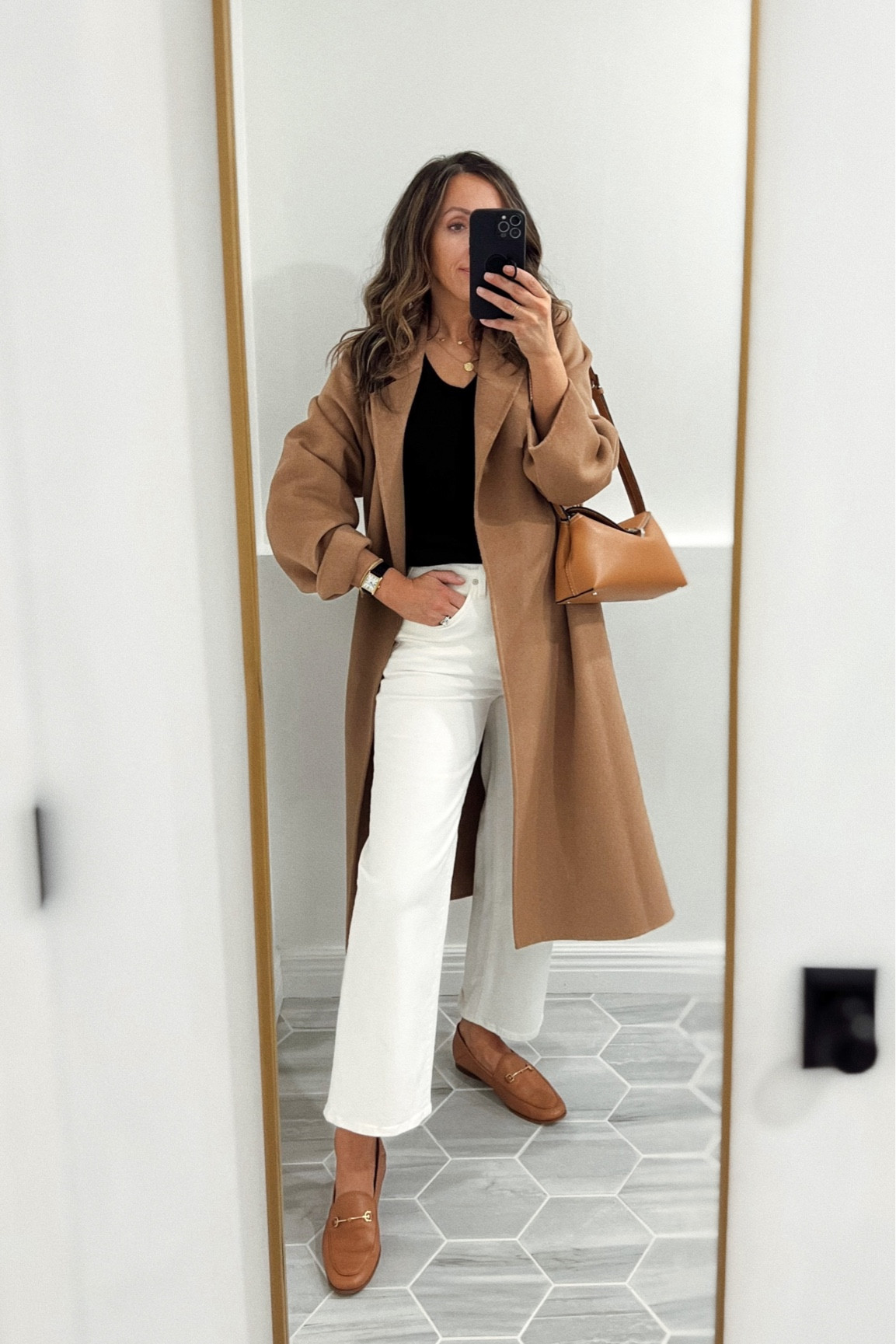 Jeans tts for me 
Loafers tts 
Oversized coat tts but I sized up 
Cashmere sweater old / linking identical 

#LTKshoecrush #LTKstyletip #LTKitbag