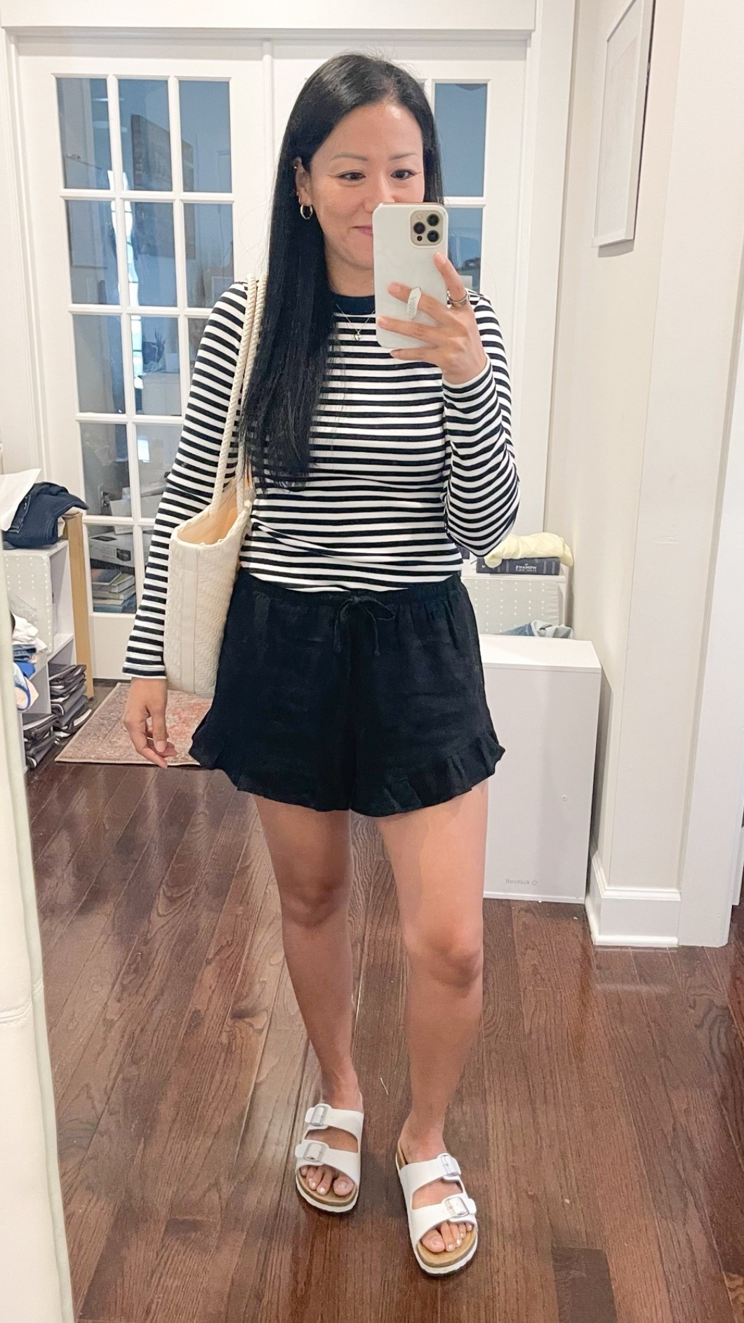 Size small shorts
Sized up 1/2 in sandals

#LTKOver40 #LTKSeasonal #LTKootd