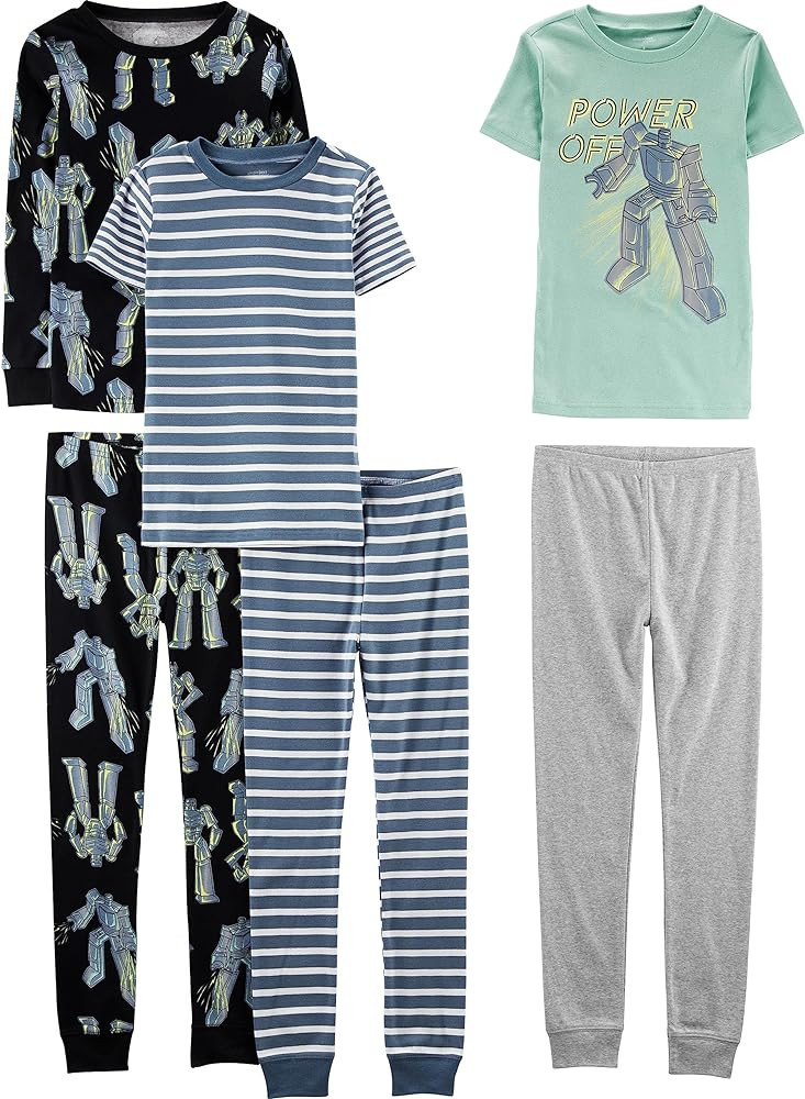 Simple Joys by Carter's Boys' 6-Piece Snug Fit Cotton Pajama Set | Amazon (US)