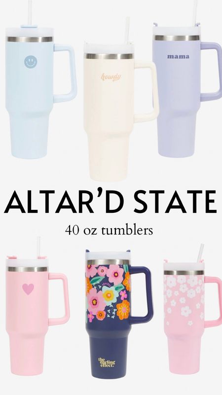 “Stanley” style tumblers in the most adorable style! Perfect Mother’s Day gift idea #mothersday 

#LTKGiftGuide #LTKFind
