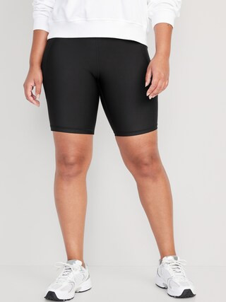 High-Waisted PowerSoft Side-Pocket Biker Shorts for Women -- 8-inch inseam | Old Navy (US)