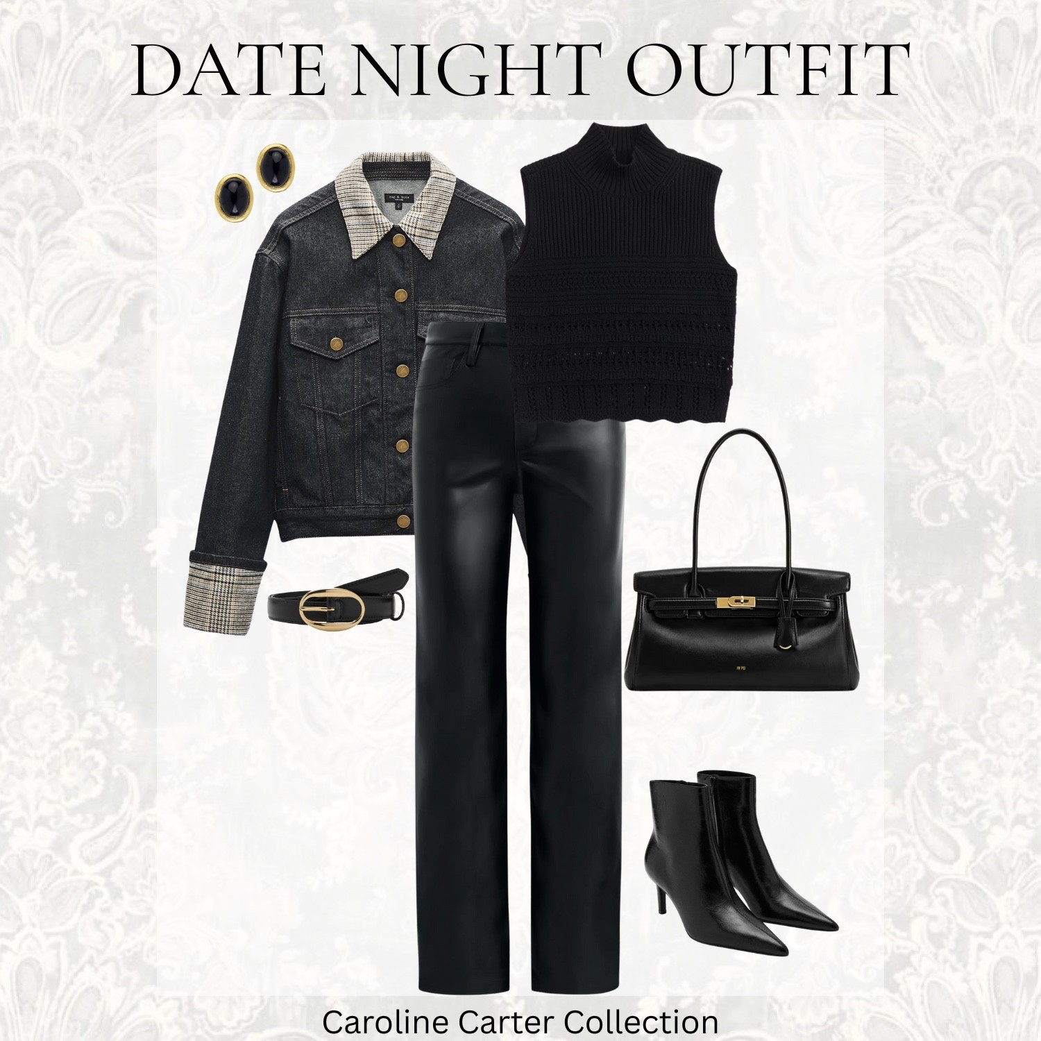 All-black, always timeless 🖤 The perfect mix of sleek + chic for date night.

date night outfit, fall outfit, all black look, chic style, leather pants, black ankle boots, capsule wardrobe, classic style, minimalist outfit, evening outfit, Caroline Carter Collection

#LTKFindsUnder100 #LTKStyleTip