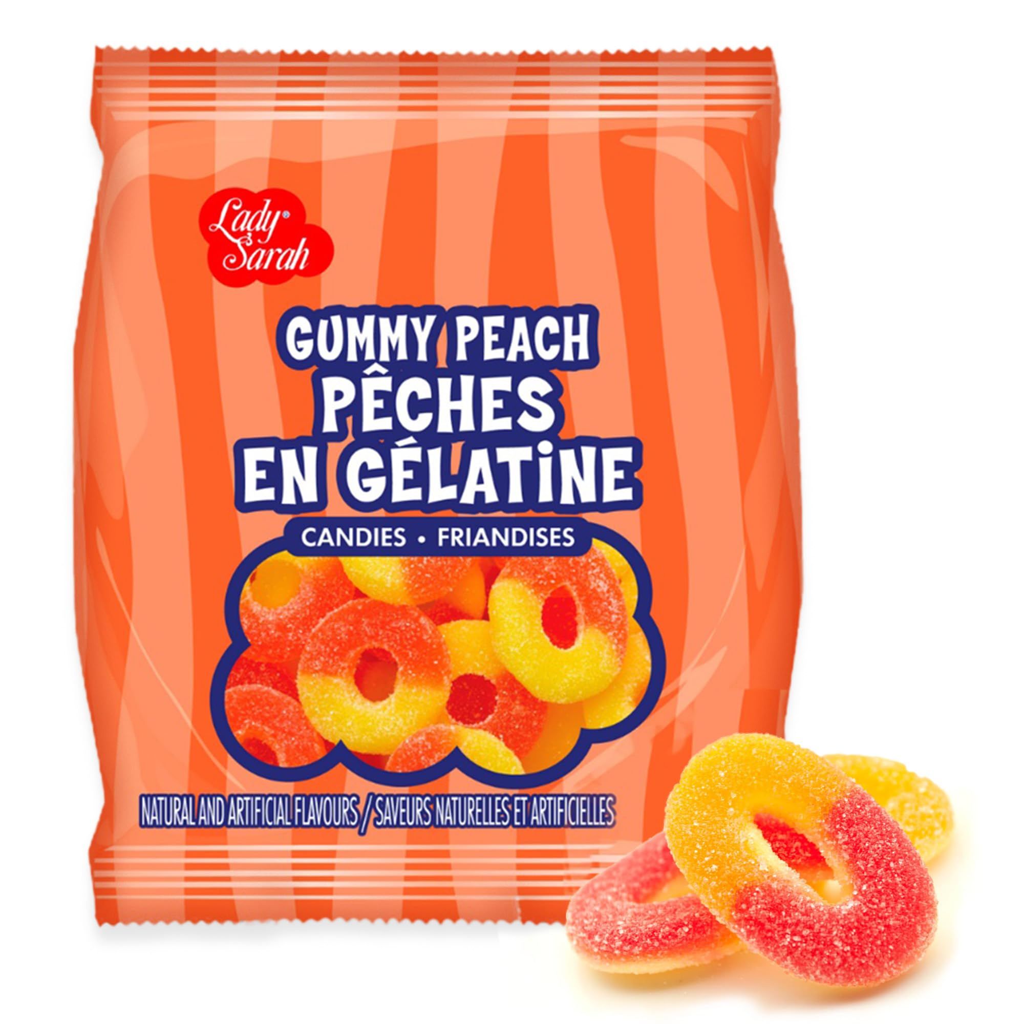 Lady Sarah Gummy Peach Rings 120G Per Bag | Amazon (CA)