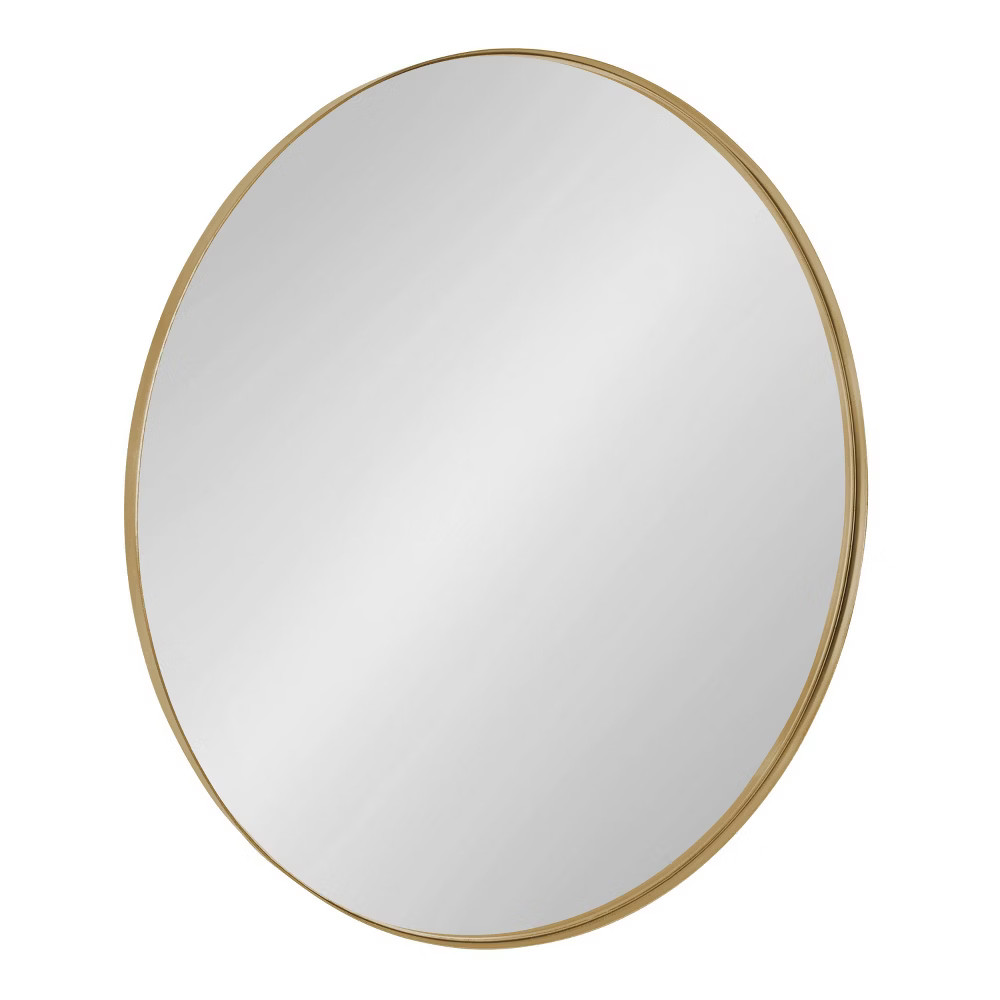 28"" Rollo Round Wall Mirror Gold - Kate & Laurel All Things Decor | Target