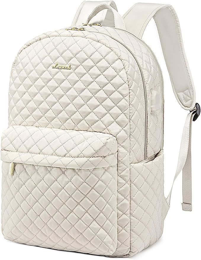 LOVEVOOK Laptop Backpack for Women Quilted Fashion Work Backpack Purse 15.6 Inch Large Teacher Nu... | Amazon (US)