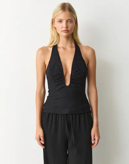 Ruched Halter Neck Blouse | Glassons (Australia)