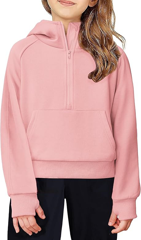 Arshiner Girls Sweatshirt Half Zip Hoodie Fleece Pullover Sweatshirts for Teen Girls Fall Winter ... | Amazon (US)