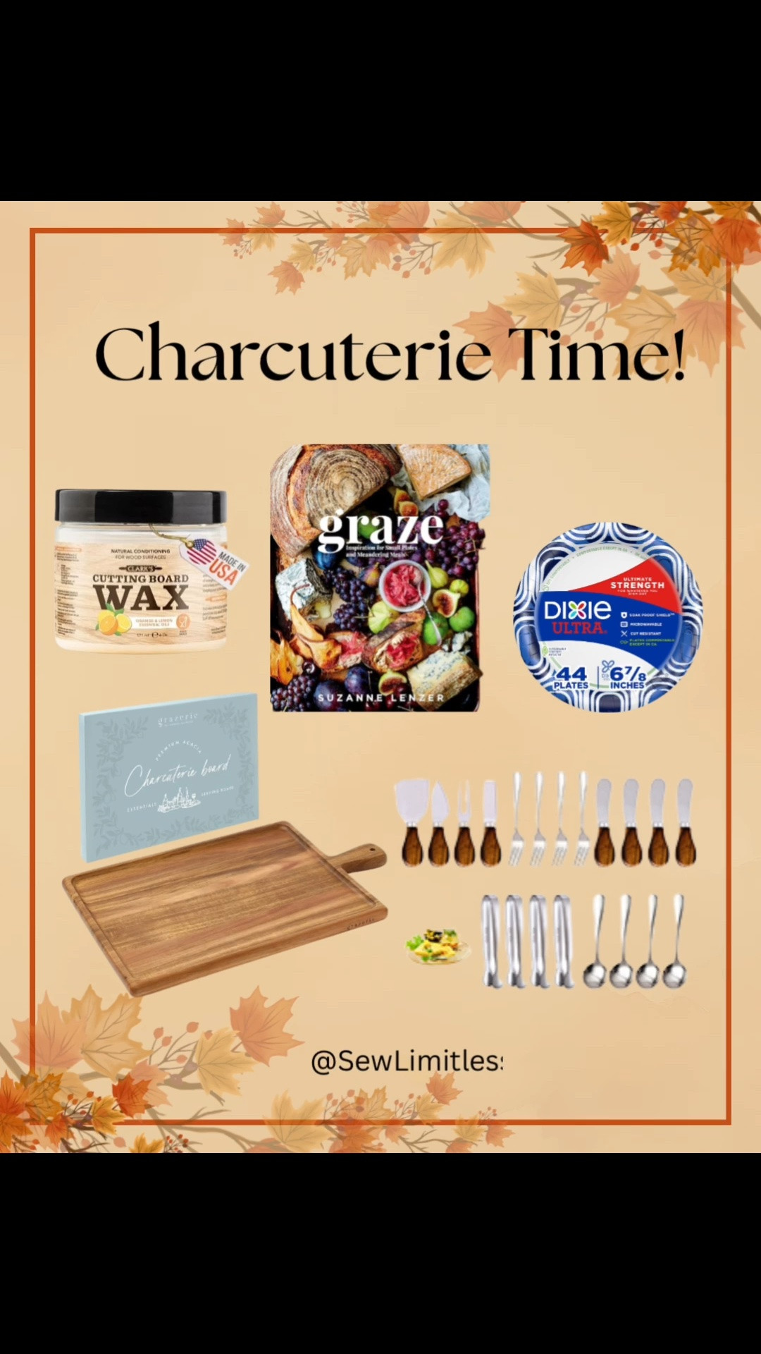 Here’s some charcuterie essentials (although we used to just call these party platters 🤭). You’ll have most of what you need, but the food. This book is really good with some great ideas. And you’ll want to keep the wooden board waxed so it doesn’t crack over time.

#LTKfoodie #LTKHome #LTKOver40