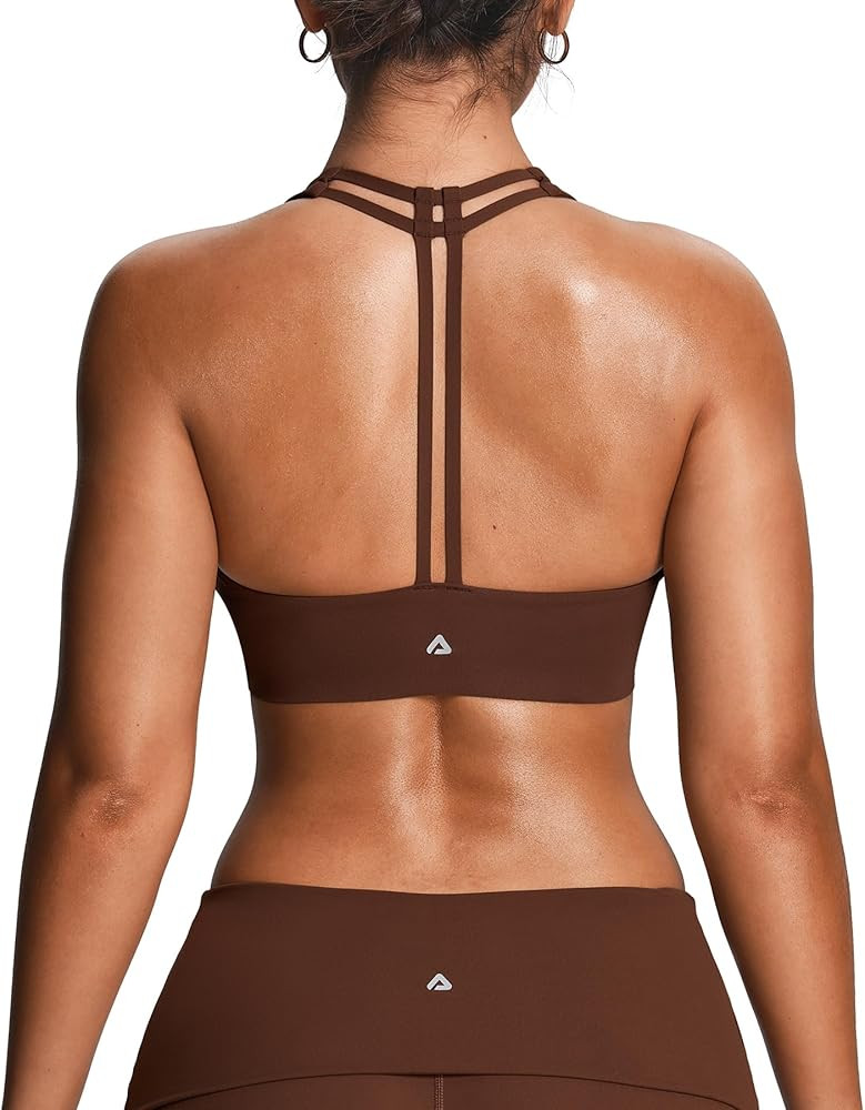 Aoxjox Women's Workout Sports Bras Fitness Training Gym Athlenza T-Back Bra Lumastretch™ Yoga C... | Amazon (US)