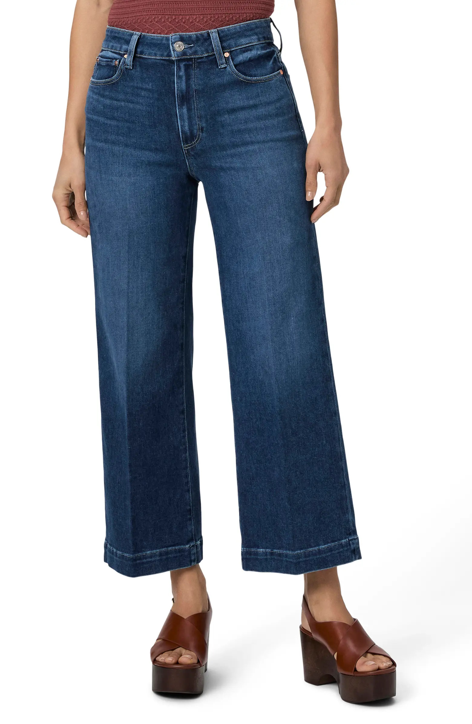 PAIGE Anessa High Waist Wide Leg Ankle Jeans | Nordstrom | Nordstrom