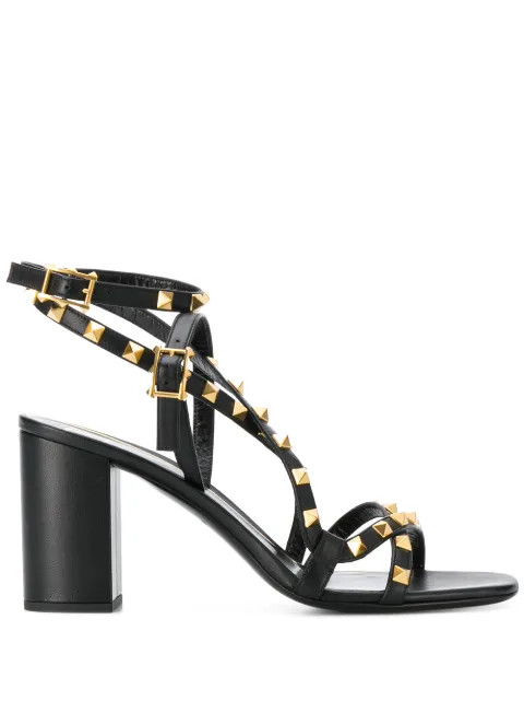 Valentino Garavani Rockstud Flair 80mm Sandals - Farfetch | Farfetch (US)