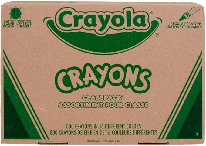 Crayola Bulk Crayon Classpack - 800ct (16 Colors), Bulk Teacher Supplies & Classroom Essentials f... | Amazon (US)