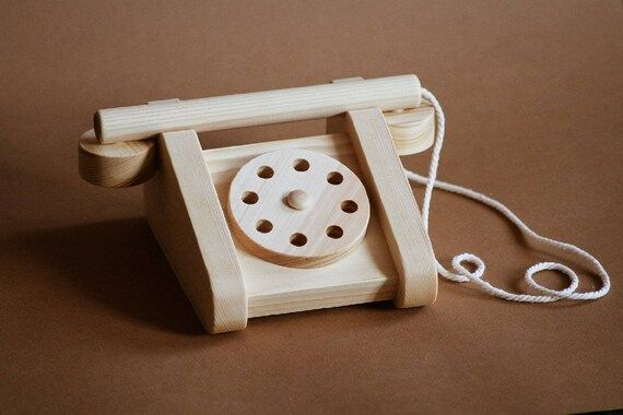 Wooden telephone toy. Wooden toy. Wooden gift. Old-fashioned | Etsy | Etsy (US)