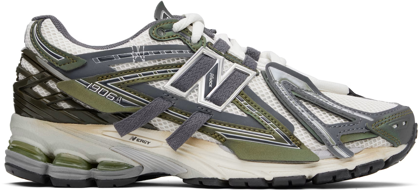 New Balance - Off-White & Green 1906A Sneakers | SSENSE