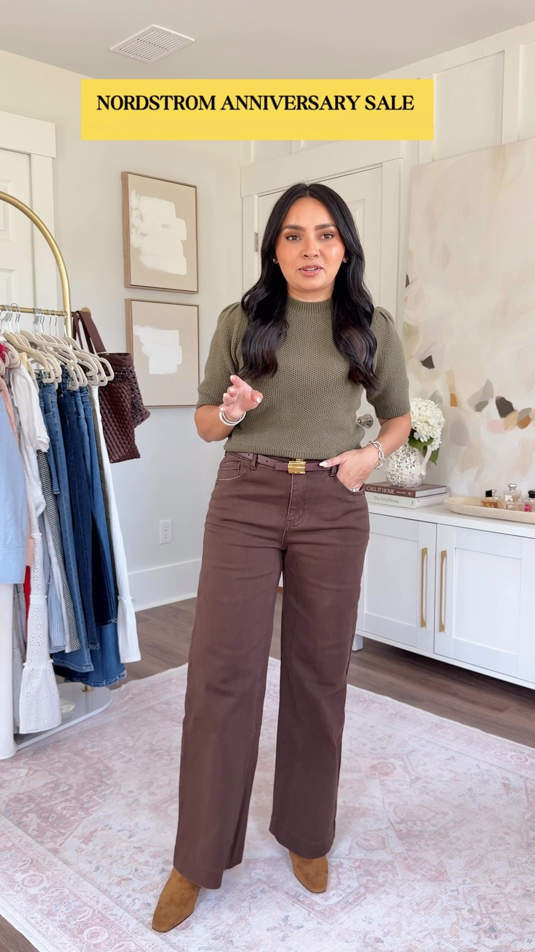 Green faded ivy color sweater size xxs TTS
Brown and black reversible blet size xs TTS
Brown cold brew color jeans size 2 petite TTS
Brown elmwood suede boots size 5.5 TTS


Nordstrom anniversary sale
Fall outfits
Back to school 
Business casual workwear

#LTKPetite #LTKSaleAlert #LTKootd